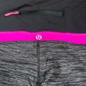 lululemon Women's Black and Pink Leggings